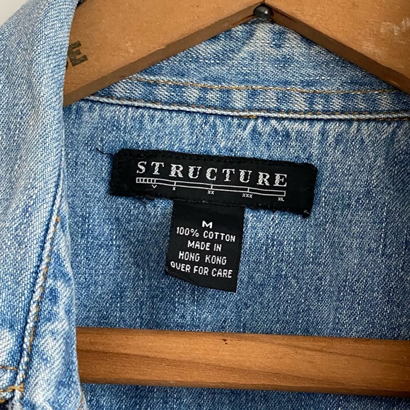 Structure Denim Mens Shirt M Like New - Picture 4 of 6